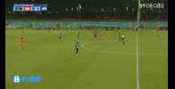 赵松源劲射破门，U17男足第48分钟1-1扳平日本